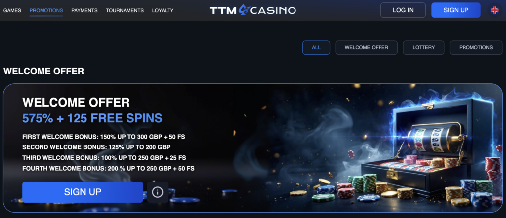 TTM Casino welcome bonus